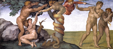 The Fall and Expulsion from Eden, Michelangelo Buonarotti (Sistine Chapel detail)