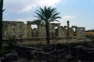 Façade of Capernaum synagogue, ca.375+ CE