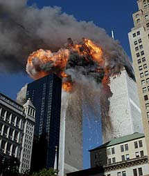 The Second Plane Hits the Second Tower, New York, September 11, 2001
