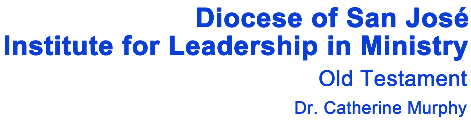 Diocese of San José, Institute for Leadership in Ministry
